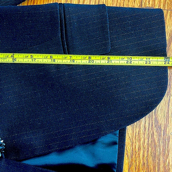 🍁🎉BlackBlazar.ExcellentCondition.Jewel Button.2FrontPockets.12.Feels like Wool - Picture 8 of 11